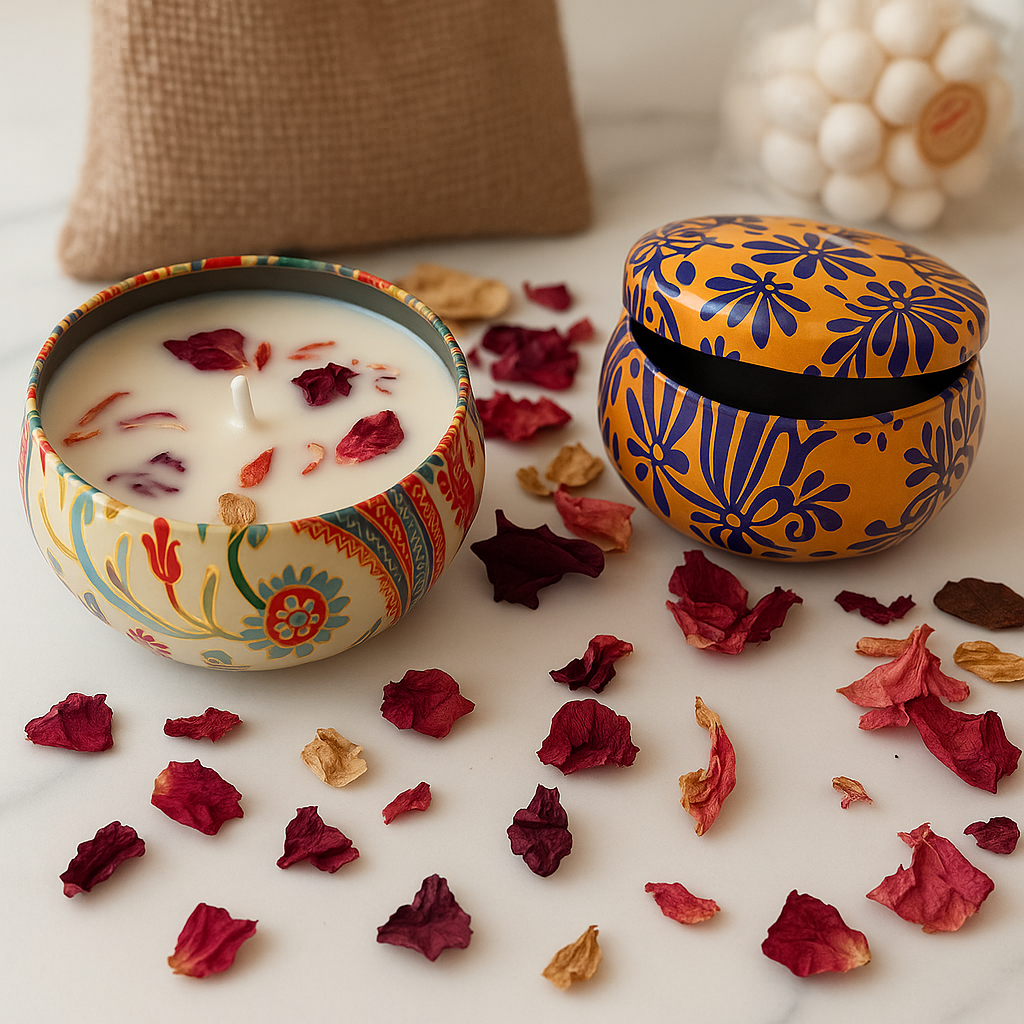 Vela de soja en tarro de cristal